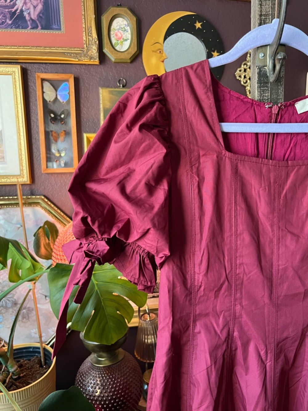 Entro Burgundy Dress Size Medium - Picture 2 of 12